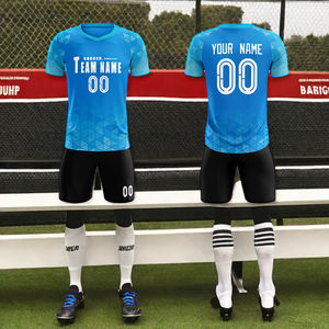 Uniformes de football personnalisés Uniformes de maillot d'équipe de football bon marché pour enfants Ensemble de maillots et de shorts de football pour enfants Vêtements de sport d'entraînement - Product Image 1