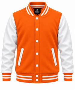 Chaqueta Varsity de Béisbol de Invierno con Logotipo Bordado en Chenilla Personalizado OEM, Chaqueta Varsity con Mangas de Cuero para Hombre - Product Image 1