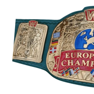 Cinturón de Campeonato Europeo de Lucha Libre, Diseño de Placa Dorada, Cinturón de Título Deportivo Coleccionable de Alta Calidad - Product Image 3