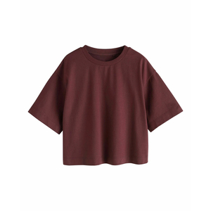 Custom Womens Boxy T Shirts Heavyweight Cotton Oversized Short Sleeve Casual Tee Wholesale OEM ODM Private Label Clothing Boxy - Product Image 2