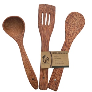 High Quality Coconut Wooden Utensils for <b>Kitchen</b> <b>Decor</b> Wholesale Vietnamese Coconut Wood Kitchenware Quality Home <b>Decor</b> - Product Image 1