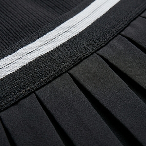 Women's Sporty Solid Pickleball Tank Top Pleated Skirt Set Spandex Material Quick Dry Elastic Waist Sleeveless O-Neck - Product Image 5