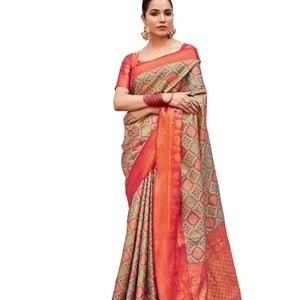 Dernier créateur Coton Soie Zari Tissage Dentelle Bordure Saree By Fab Zone - Product Image 1