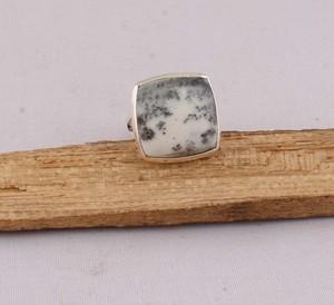 Natural Dendritic <b>Opal</b> <b>Ring</b> 925 Sterling <b>Silver</b> One-of-a-Kind Landscape Gemstone <b>Ring</b> Handmade Artisan Jewelry Wholesale - Product Image 4