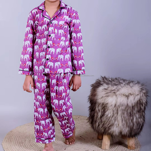 Ropa de dormir de algodón de alta calidad para niños, pijamas para niños, ropa de casa, conjuntos de pantalones largos, precio al por mayor de dibujos animados, ropa al por menor disponible - Product Image 1