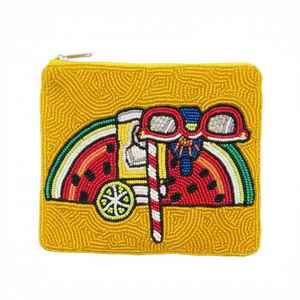 กระเป๋าใส่เหรียญแบบมีซิปปิด ทำด้วยมือ เป็นมิตรกับสิ่งแวดล้อม กันน้ำ ทนทาน เครื่องประดับแฟชั่น ลายเรขาคณิต - Product Image 1