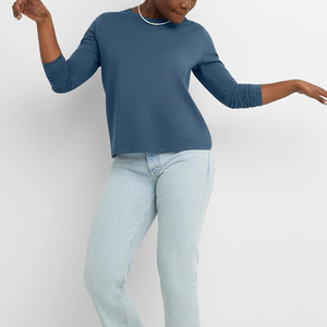 T-shirt d'été à manches longues pour femmes, tendance, fabriqué avec les meilleurs matériaux, coupe ajustée décontractée, respirant, design unique, en vente en ligne - Product Image 4