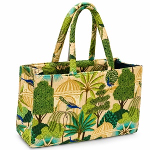 Sac fourre-tout classique à motif floral, grande capacité, fermeture éclair, sac de shopping toutes saisons - Product Image 1