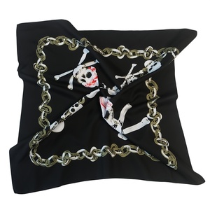 Hot Sales Factory Made Customize Silk Feel Satin Square Head Scarves for Women Neck Head Scarves <b>Bandanas</b> - Product Image 4