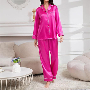 <b>2</b> <b>Piece</b> Satin Pajama Set Long Sleeve Robe Camisole Top Matching Shorts Sleepwear <b>Suite</b> - Product Image 4