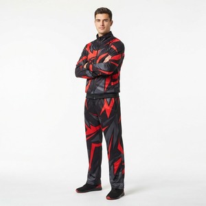 Men's <b>Camouflage</b> <b>Tracksuit</b> Full Length Zipper Front Side Pockets Breathable Sporty Autumn Wear Regular Fit 100% Polyester - Product Image 4