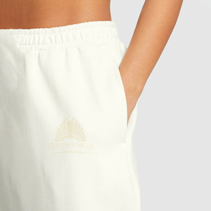 Pantalon de survêtement streetwear d'hiver pour femme avec logo personnalisé, 100 % coton biologique molletonné, marque personnalisée, couleur blanche, haute qualité, coupe large - Product Image 4