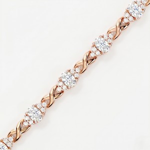 กำไลเพชรทรงรีดีไซน์ทันสมัย เพชรเลี้ยงในห้องปฏิบัติการ ทองคำแท้ 14k รับรองโดย IGI เพชรทรงรี เครื่องประดับชั้นดีสำหรับผู้หญิง - Product Image 5