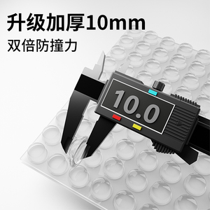 Tampons anti-collision en silicone pour portes domestiques, dispositif silencieux anti-choc ; autocollants muraux anti-collision avec bandes auto-agrippantes pour - Product Image 3