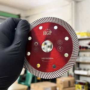 Disque de coupe professionnel industriel HGP de 4 pouces en acier inoxydable diamanté et revêtu de Ti pour pierre, béton, carrelage - Durable et renforcé - Product Image 4