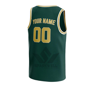 Custom Green Basketball Jersey Teamname 00 Front Logo Sublimated Mesh <b>Tank</b> Top Unisex Breathable Adult Size All Seasons 220g - Product Image 5