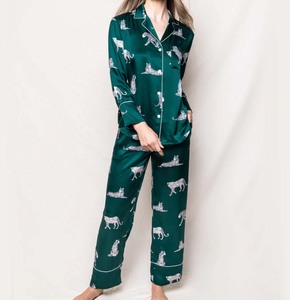 sleepwear silk satin custom sublimation print mens <b>pajamas</b> sleepwear <b>suit</b> set solid color classical sleepwear autumn winter - Product Image 4