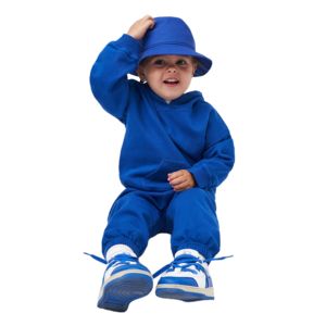 Conjunto de Ropa Deportiva para Niños, Estilo Urbano, Sudadera con Capucha y Pantalones Holgados, 2 Piezas, Color Liso, Estilo Vintage Lavado - Product Image 5