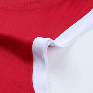 Seragam Basket Berkualitas Tinggi Nyaman Setelan Seragam Basket Lengan Pendek Desain Terbaik Warna Merah Seragam Basket - Product Image 3