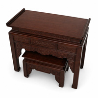 Table d'autel Taoïste Ngu Phuc en bois gravé Tam Viet Sindora, réutilisable, à un niveau, pour décoration de salon