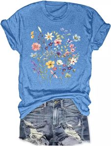 Camiseta Gráfica de Moda Urbana para Mujer, Camiseta Estampada Elegante, Suave y Cómoda, Top Informal de Manga Corta, Transpirable y de Secado Rápido - Product Image 2