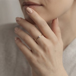 Anillo Solitario de Moissanita para Mujer, Corte Redondo, Chapado en Oro Amarillo de 18k, Joyería de Boda - Product Image 5