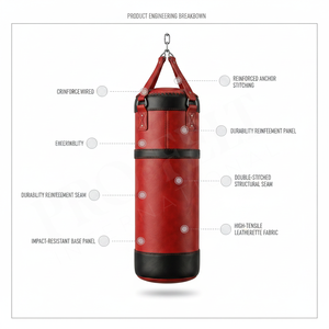 Saco de Boxeo de Piel Sintética PU de Alta Calidad, para Entrenamiento de Boxeo, MMA, Muay Thai, Kickboxing, Saco de Boxeo Colgante para Fitness - Product Image 2