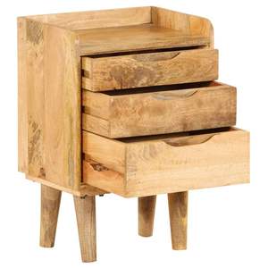 Table de chevet en bois de manguier naturel dans diverses nuances de brun, commodes - Product Image 2