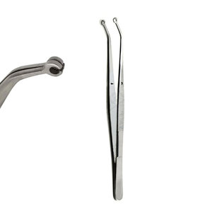 Dental Surgery Corn Suture Tweezer Curved Tissue Holding Suturing Surgical Tweezers 15.5cm Dental Tweezers Manufacturer Pakistan - Product Image 1