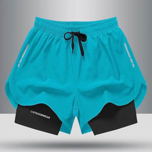 Men's Gym Shorts 2 in 1 Sports Wear Gym Joggers Custom Shorts Activewear Compression Shorts for Men In Cheap Price - Product Image 6