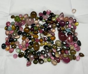 Pierres précieuses en tourmaline naturelle, forme poire et autres formes, tailles calibrées 3x4mm-10x12mm, polies, pleochroïques, pour la fabrication de bijoux - Product Image 1