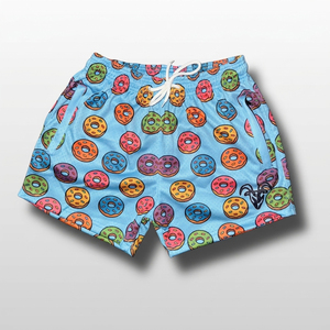 High Quality Digital Printing Custom Logo Casual Men's Shorts Breathable Quick Dry Elastic Waist Polyester Double <b>Layer</b> - Product Image 6