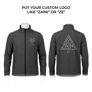 Chaqueta Premium de Poliéster de 220g, Color Gris Oscuro Jaspeado, con Cierre Completo, Capucha, Ecológica, Resistente al Viento y Transpirable, para Hombre, Otoño - Product Image 1