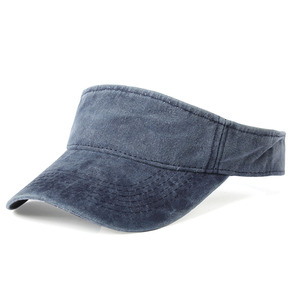 Casquette de sport d'été unie pour adultes en denim respirant avec visière pare-soleil pour la course à pied - Product Image 1