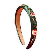 Serre-tête de Noël orné de strass, bandeau Alice festif, accessoires de cheveux de fête pour femmes