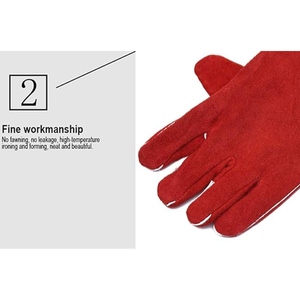 Gants de soudage en cuir de vachette pleine fleur, renforcés, résistants à l'abrasion, gants de protection individuelle, prix avantageux - Product Image 4