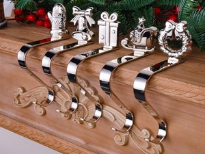 Custom Logo Metal Christmas <b>Stocking</b> <b>Holder</b> for Holiday Gift and Decoration feltsocks - Product Image 5