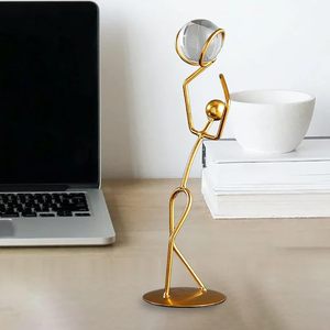 Heavy Metal Music <b>Figurine</b> Decorative Tabletop Ornament with Sportsman <b>Crystal</b> Ball Wire Design Display Stand Home Decor - Product Image 6