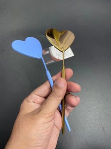 Custom Color Coated Heart-Shaped Cosmetic Mirror Red Gold Black Pink Nude Stainless Steel Lash Inspection <b>Plastic</b> <b>Pocket</b> Mirror - Product Image 2