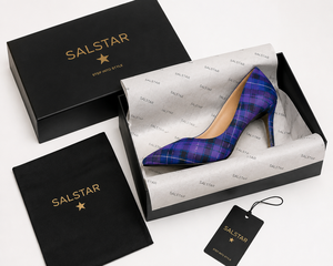 Tacones Altos Escoceses con Estampado Tartán para Mujer, Personalizados, para Bodas y Fiestas, Fabricante OEM - Product Image 6