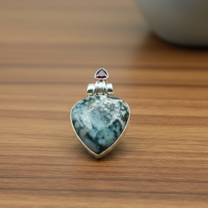 Boho Tree Agate <b>Heart</b> Pendant 925 Sterling Silver Rose Gold Yellow Gold Plated Handmade Gemstone Necklace <b>Charm</b> - Product Image 5