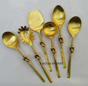 Ensemble de 8 cuillères en acier inoxydable plaqué argent, design moderne, pour servir lors de fêtes, pour la nourriture et les desserts - Product Image 3