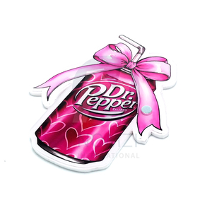 Pestañas Magnéticas Acrílicas Ecológicas Nomzi International de Primera Calidad con Diseño de Lazo Rosa y Bebida de Refresco Dr Pepper - Product Image 2