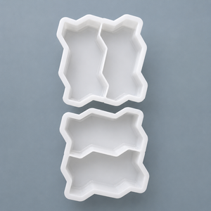 PP Plastic Double Cavity Zigzag Textured <b>Concrete</b> <b>Paver</b> <b>Mold</b> - Product Image 2