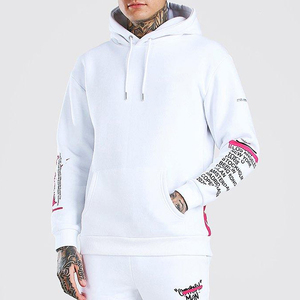 Conjunto deportivo de dos piezas de algodón para hombre, personalizado, informal, con sudadera de felpa y pantalones tipo jogger. - Product Image 6