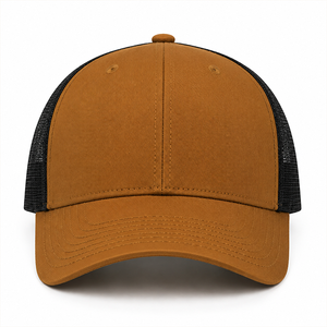 Gorras de Béisbol Trucker con Logotipo Personalizado, Nueva Llegada 2026 |   Gorra Unisex Transpirable de Lona Marrón con Malla, 6 Paneles, Ajustable, para las Cuatro Estaciones - Product Image 1