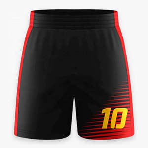 กางเกงฟุตบอลชายพิมพ์ลายตามสั่ง แห้งเร็ว ระบายอากาศได้ดี น้ำหนักเบา แบบเสื้อเจอร์ซีย์ ผ้าโพลีเอสเตอร์ เหมาะสำหรับการฝึกซ้อมและเล่นกีฬา - Product Image 1