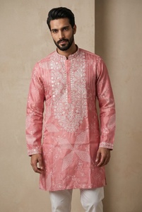 Kurta traditionnel exclusif pour hommes, de style indien et pakistanais, avec pyjama, disponible au meilleur prix - Product Image 3