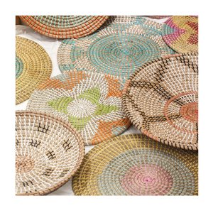 Best Seller 2026 Custom Seagrass Hanging Wall Plate Made In Vietnam Natural Woven <b>Decor</b> For Private Label Homeware Brands Hotels - Product Image 1