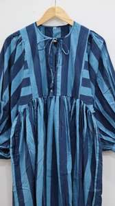 Vestido de Algodón con Estampado Floral para Mujer, Largo hasta la Rodilla, Mangas Abullonadas, Corte Entallado, Colección Boutique Étnica de Verano, Botones Simples - Product Image 6